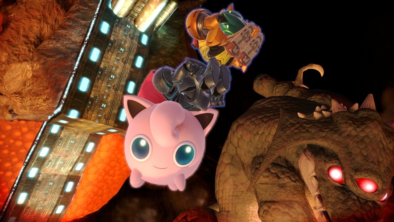 SSBU - A team of seven level 9 CPUs defeated by Brinstar Depths