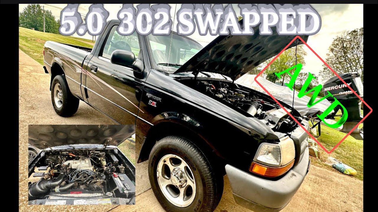 2000 FORD RANGER 302 SWAPPED / ALL WHEEL DRIVE—FIRST DRIVE!!