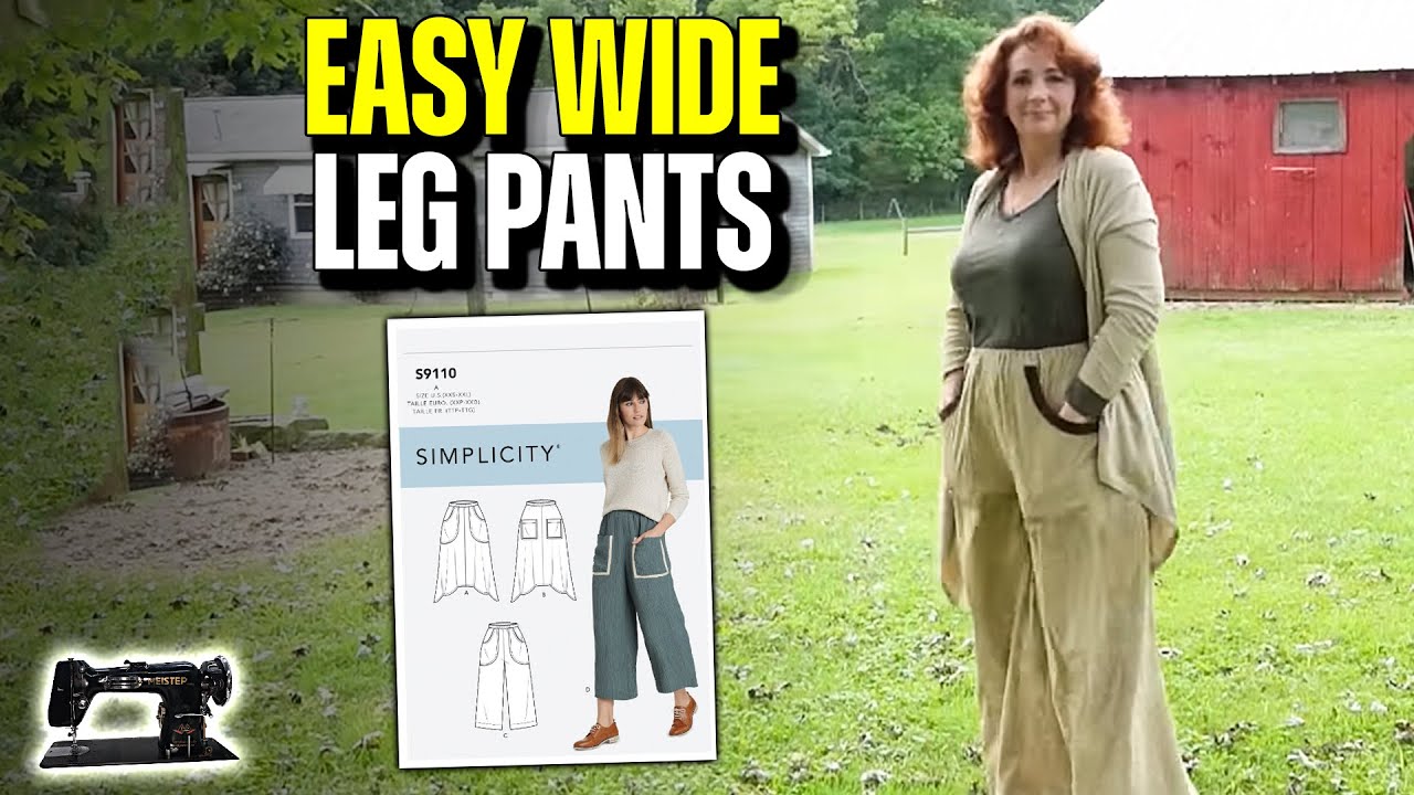 Sewing Simplicity 9110 - Easy Wide Leg Pants, Tips & Review