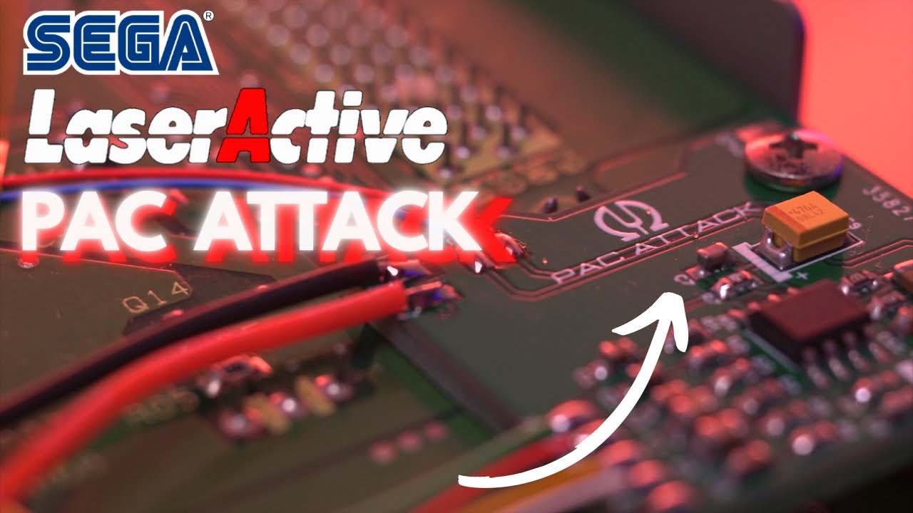Мод SEGA LaserActive Audio/Video Enhancement — Triple Bypass | Zaxour PAC ATTACK Mod