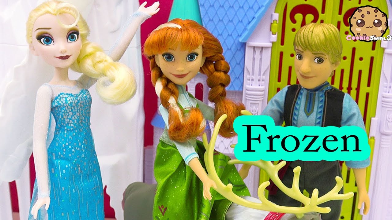 Disney Frozen Dolls Queen Elsa, Princess Anna , Kristoff Hasbro Doll Unboxing Video Cookieswirlc