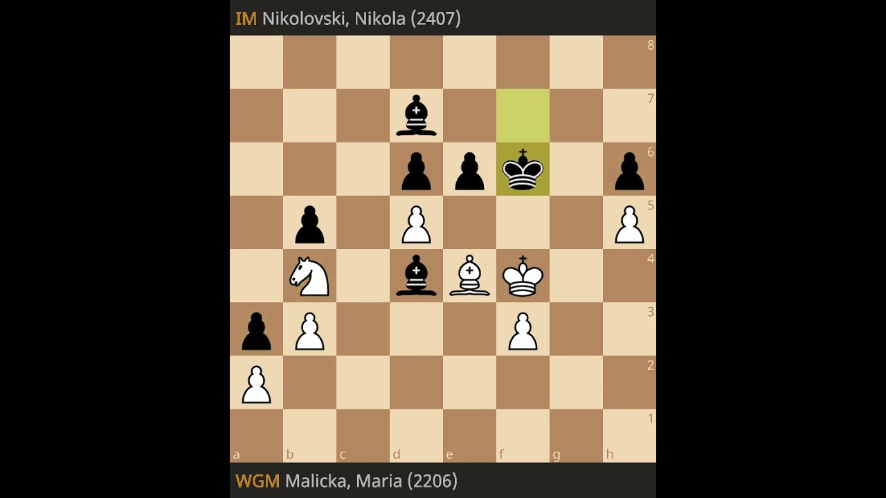 Maria Malicka Vs Nikola Nikolovski Round 9 European Fischer Random Chess Championship 2024