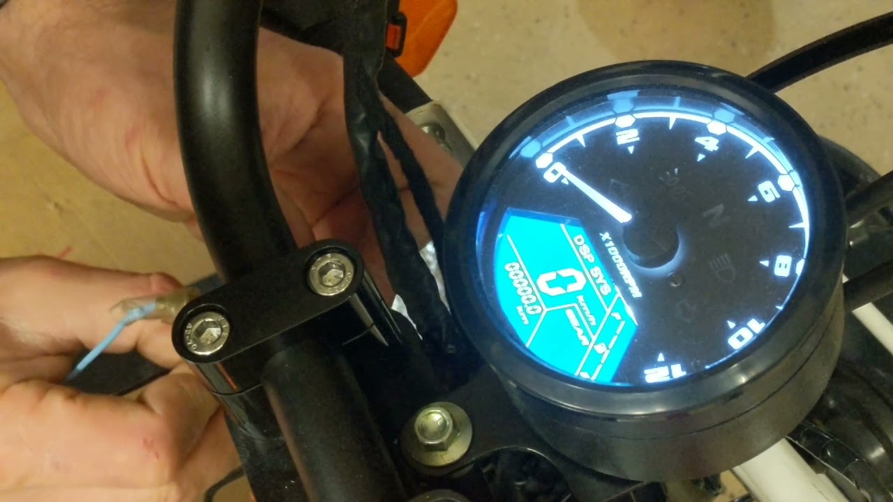 How to install the popular digital motorcycle speedometer on amazon? Universal Tach Install