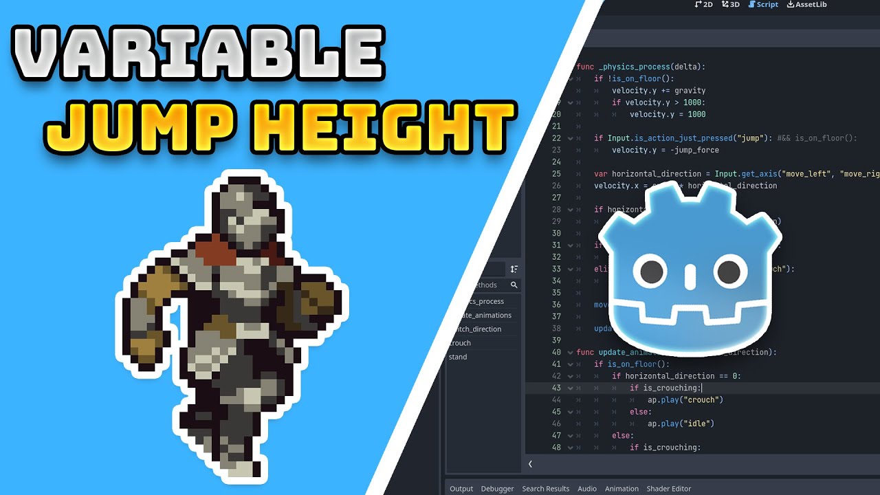 2D Platformer Variable Jump Height (Godot 4)
