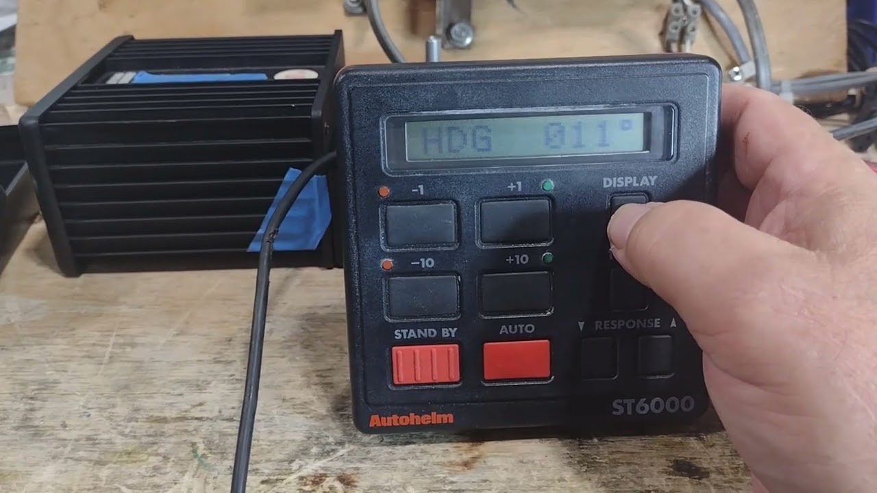 Autohelm ST6000 autopilot post repair test.