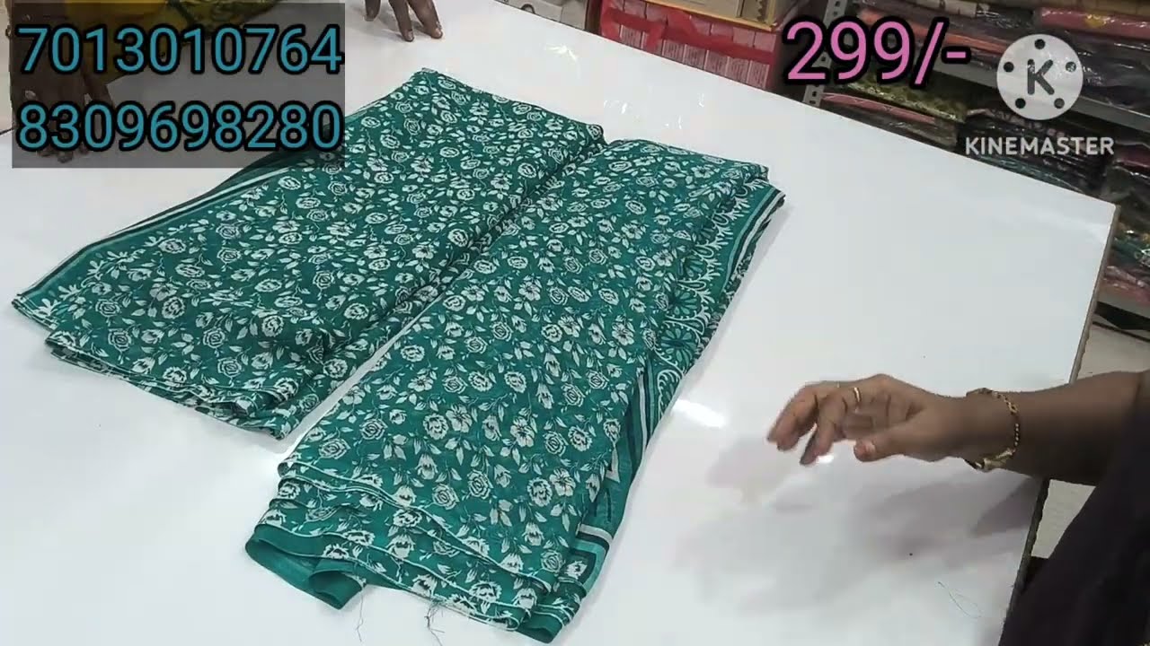 Pure Georget Branded premium quality full Sarees price only 299/-
