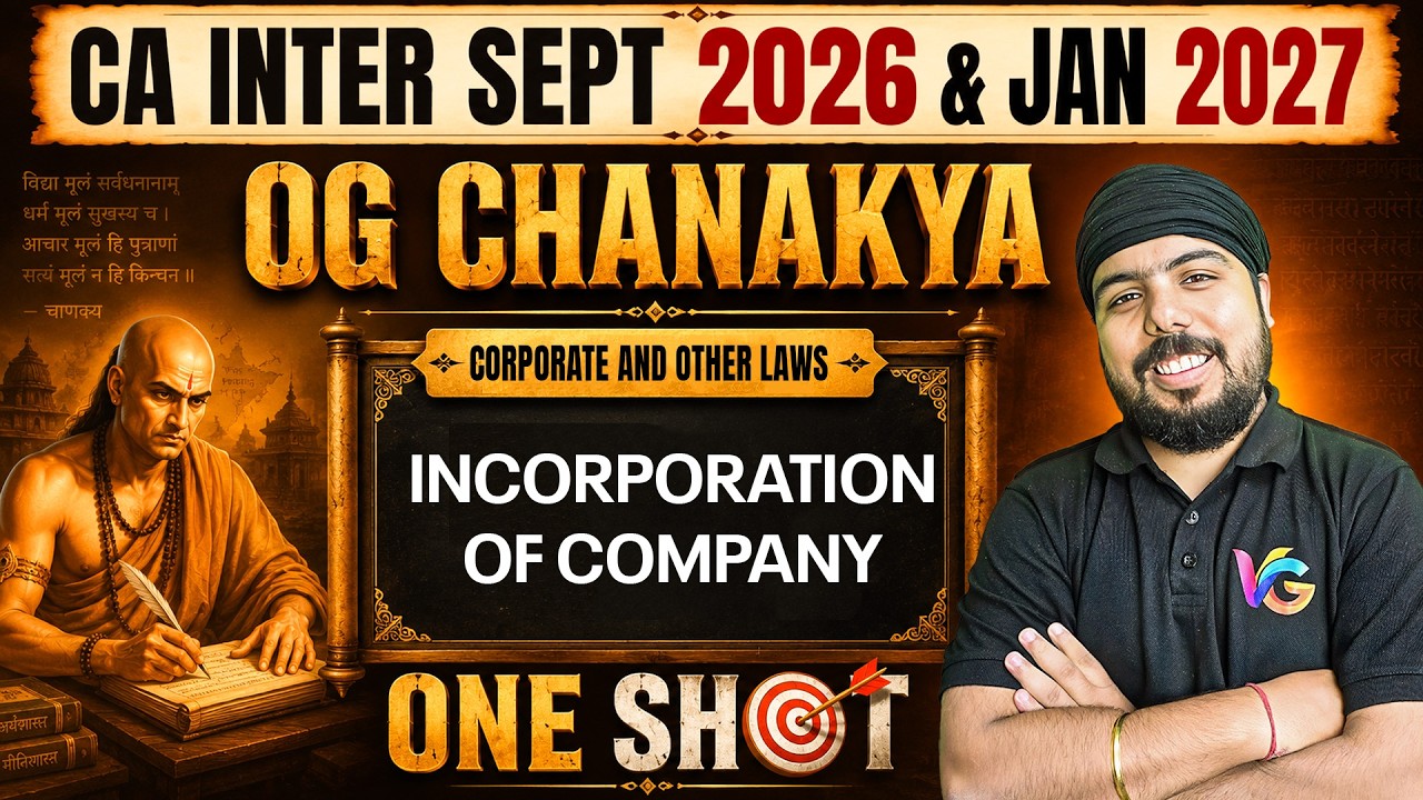 Incorporation of Company | Corporate and Other Laws One Shot | CA Intermediate May/Sep 2026