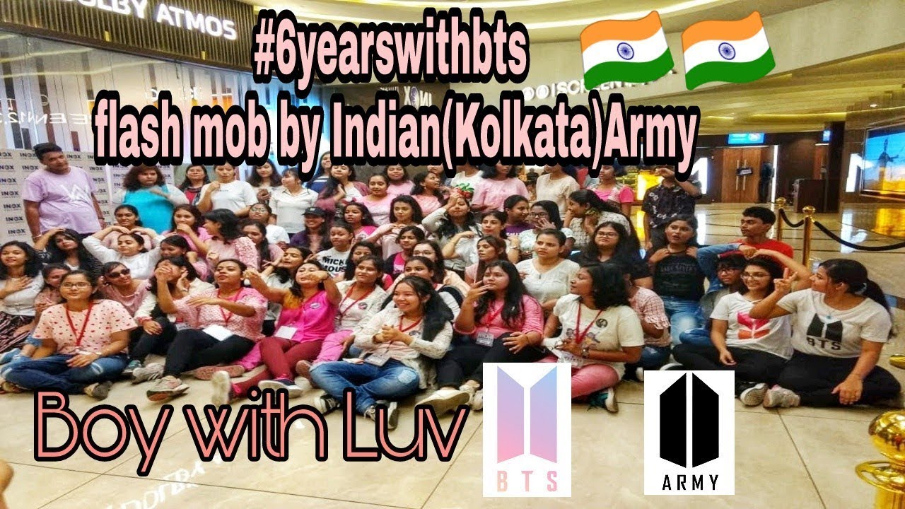 BTS Flash Mob first time in Kolkata(INDIA)|| BTS 6th Anniversary celebration