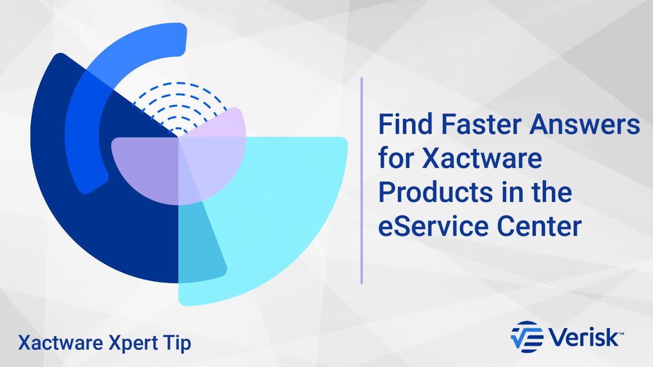 Find Faster Answers for Xactware Products in the eService Center | Xactimate Xpert Tip