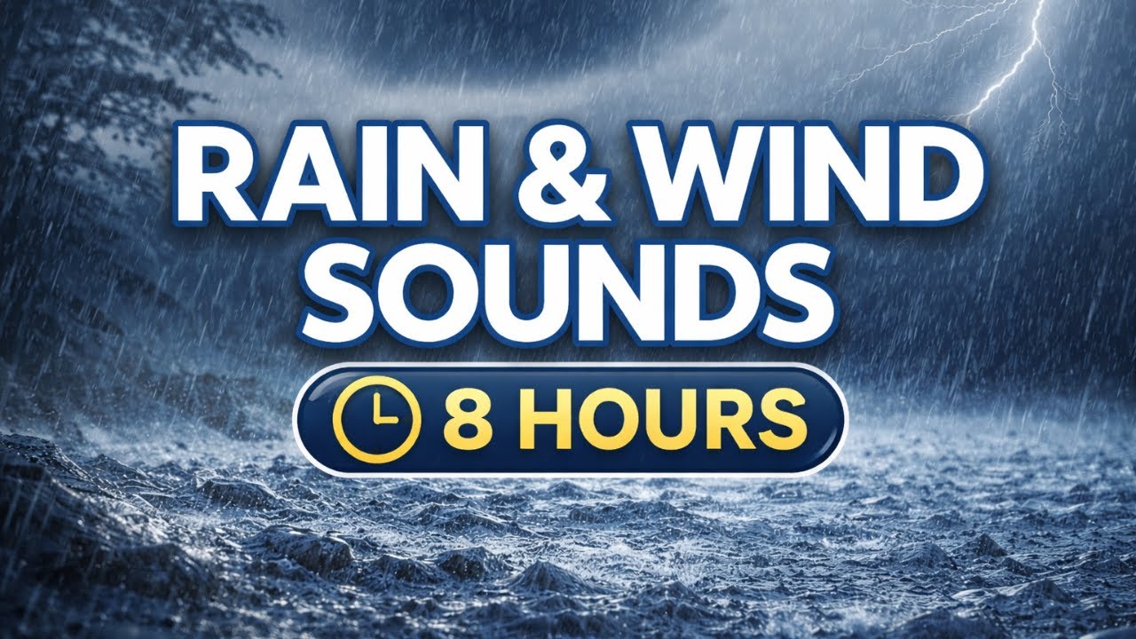Relaxing Rain and Wind Sounds | Deep Sleep & Stress Relief #rainandwindsounds #rainsounds