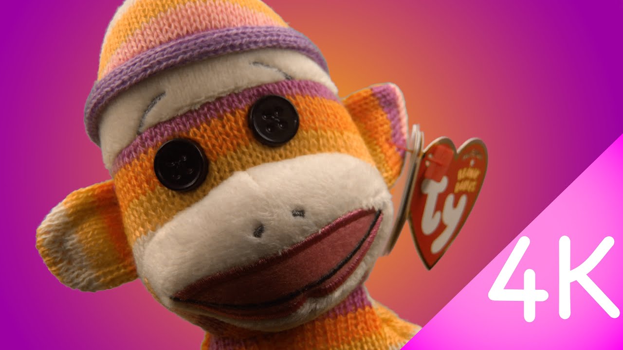Ty Beanie Babies - Sock Monkey (Pastel) 4k