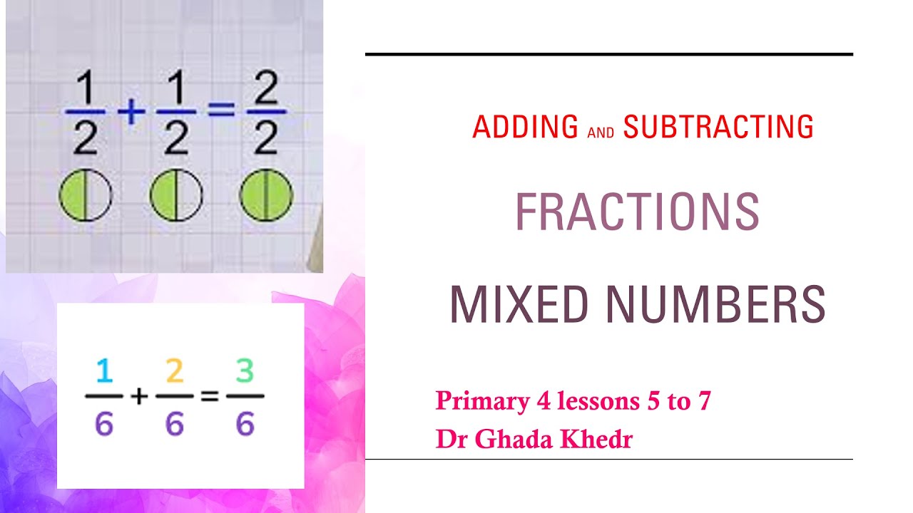 Adding Subtracting  Fractions and mixed numbers الرابع الإبتدائي الكسور الترم التاني