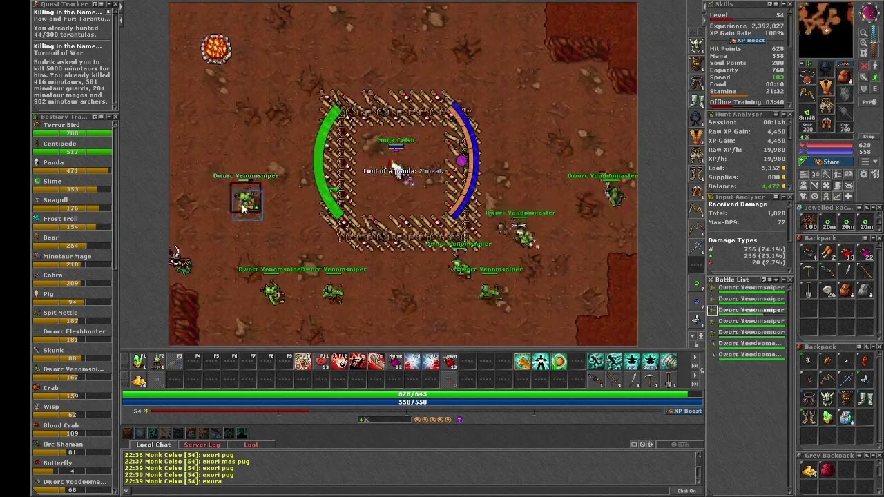 Tibia - Finalizando Bestiary 