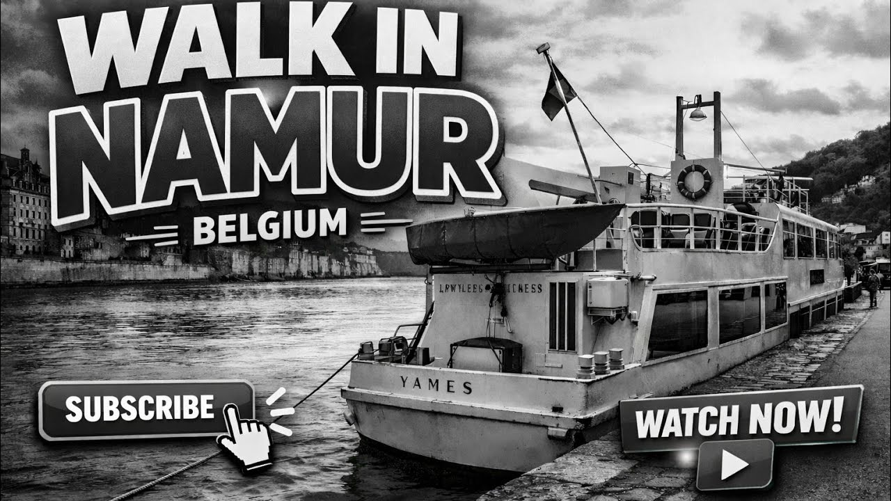 Cinematic Black & White Walk in Namur 🇧🇪 | Belgium Walking Tour #Namur#Belgium#BlackAndWhite #travel
