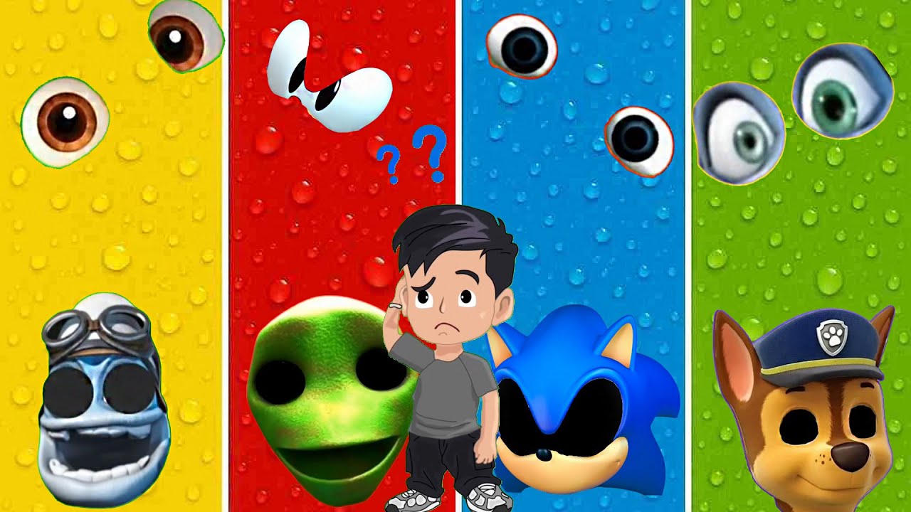 Wrong Eyes 👀 Challenge - sonic 🆚 crazy frog 🆚 alien 🆚 paw patrol