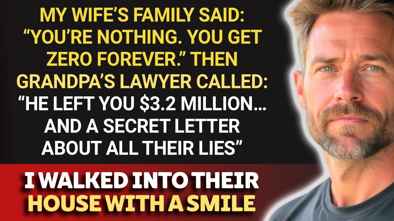 Wife’s Family CALLED Me Nothing. But Grandpa’s Lawyer Called With a 3.2M Surprise