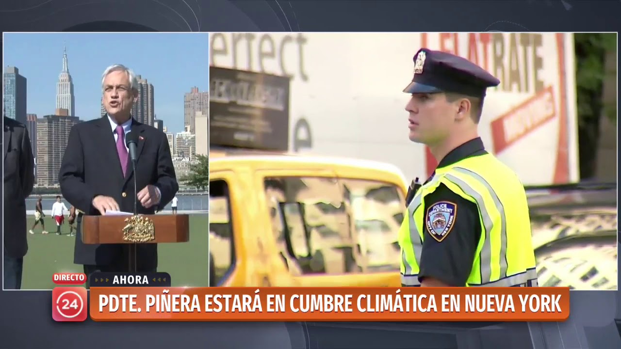 Presidente Piñera llega a Nueva York para participar en Asamblea de la ONU | 24 Horas TVN Chile