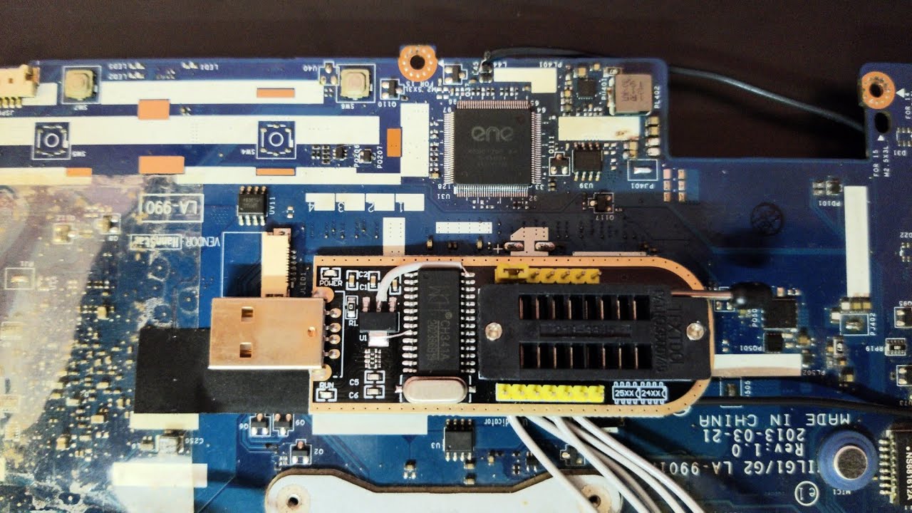 Programming ENE KB90xx chips with the CH341A