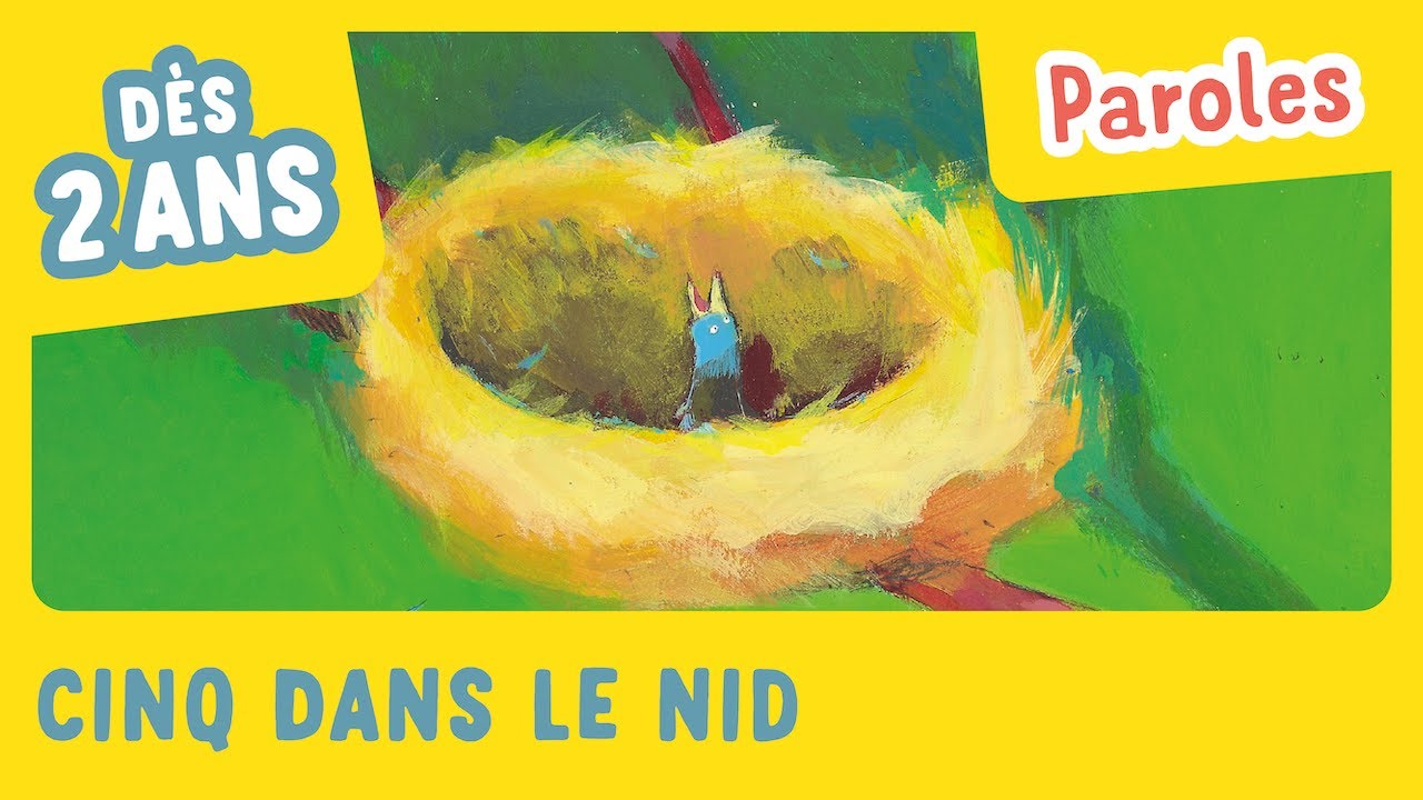 Cinq dans le nid avec PAROLES - Mon imagier des amusettes - Gallimard Jeunesse