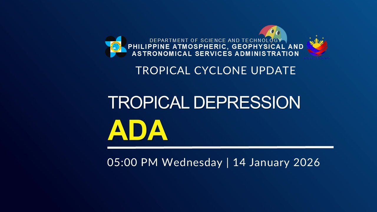 PRESS BRIEFING: Tropical Depression Ada issued at 05:00 PM | January 14, 2026 - Wednesday