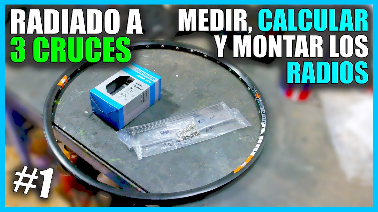 RADIADO a 3 CRUCES y CALCULAR RADIOS para CONSTRUIR  una RUEDA DELANTERA ✔️ BICICLETA ELÉCTRICA