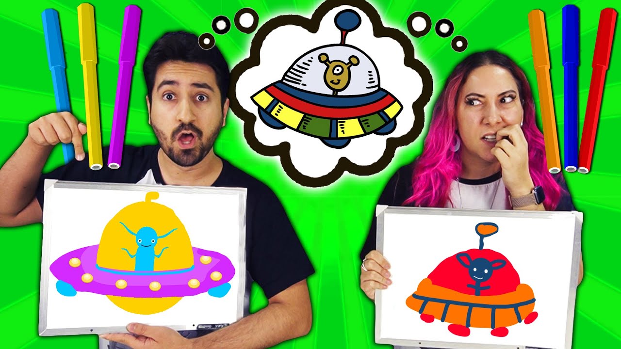 TENTE COPIAR O DESENHO SEM VER USANDO 3 CORES | Gabriel e Shirley 2.0