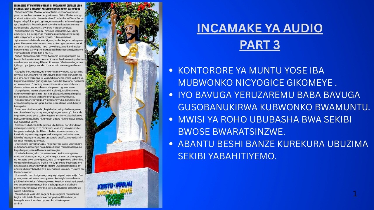 GUTSINDWA K'UBUBASHA BWASHAKAGA KURIMBURA ISI // PART 3
