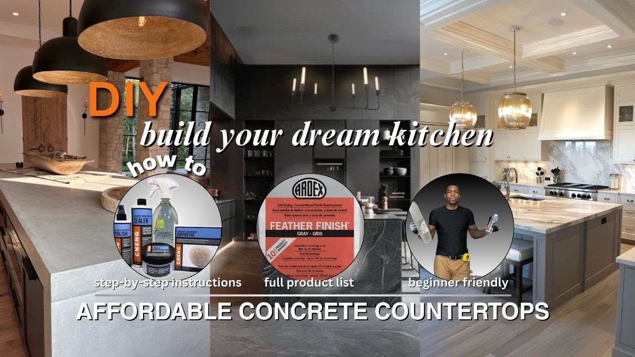 How To | DIY Concrete Countertops | Under $400