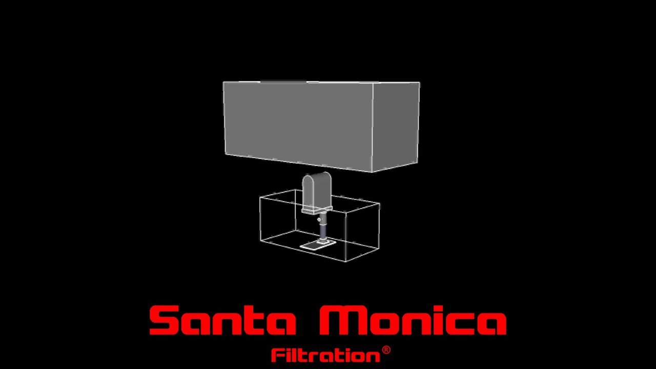 RAIN4 waterfall algae scrubber with pole mount, Green Grabber screen, and GEM5 lights