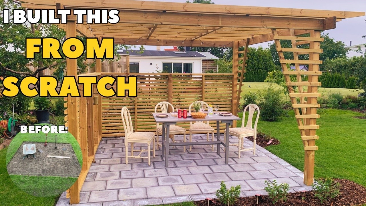 HOW I BUILT A PERGOLA FROM SCRATCH — Complete Garden Transformation