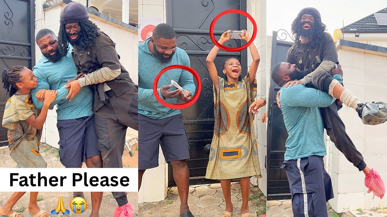 KID WITH A GOLDEN HEART BEGGED HER DAD TO HELP 😭 #GoldenHeart #UnexpectedReward #ActOfKindness