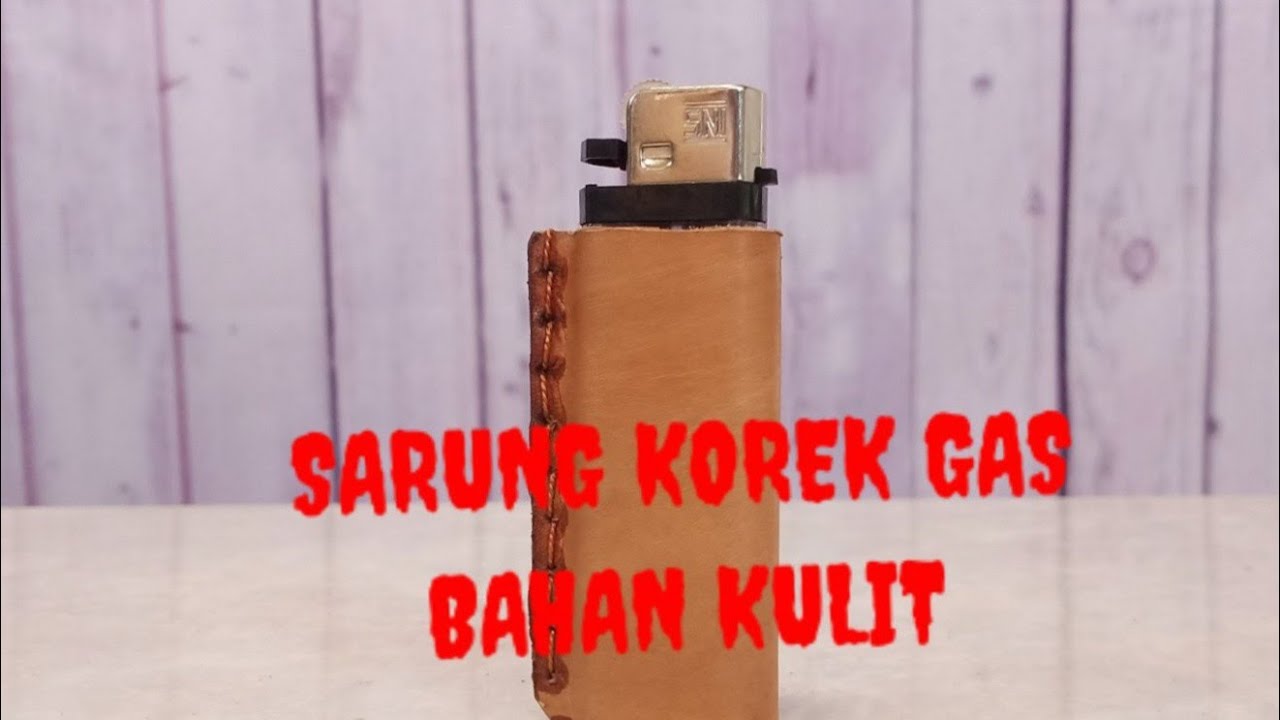 Membuat sarung korek gas dari limbah kulit | tempat korek || kantong korek