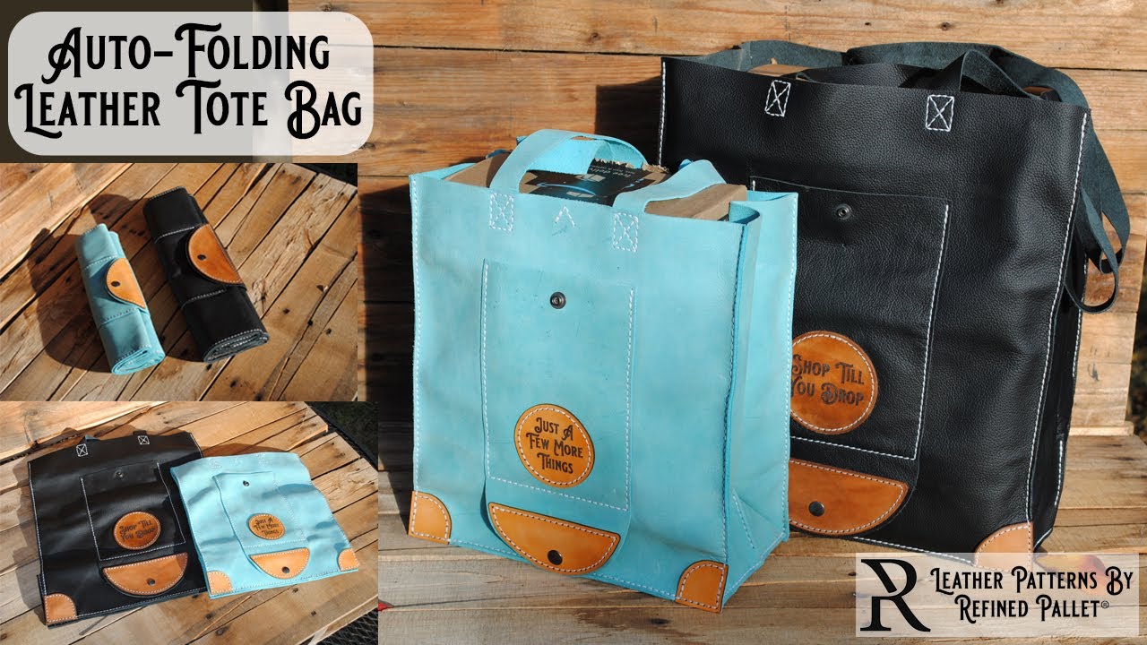 Leather Folding Tote Bag Pattern Tutorial by Refined Pallet®