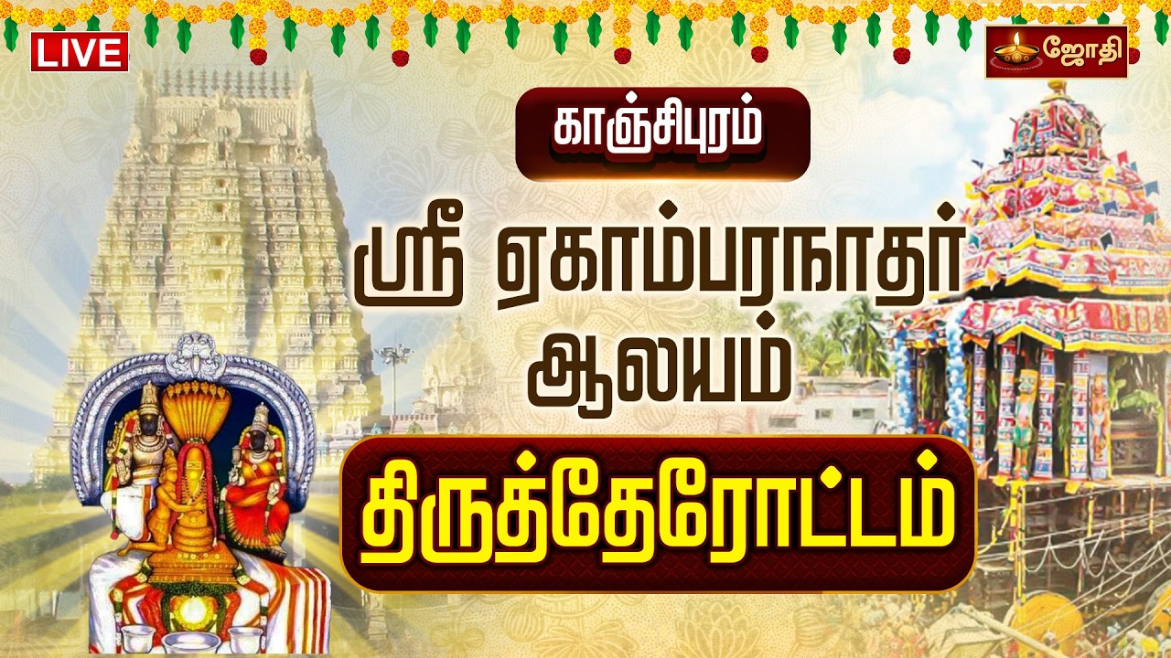 🔴LIVE: காஞ்சிபுரம் ஏகாம்பரநாதர் திருக்கோயில் திருத்தேரோட்டம்  | Kanchipuram Ekambareswarar | Jothitv