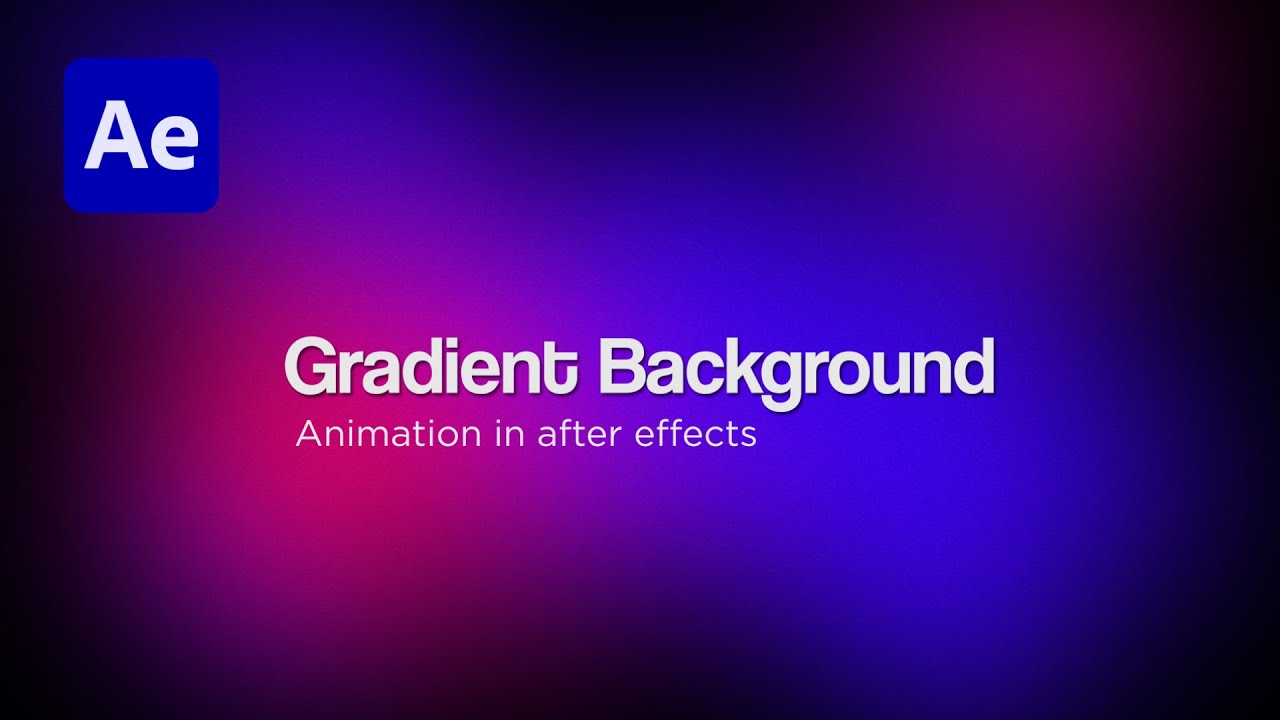 Gradient Background in After Effects | Easy & Clean Tutorial