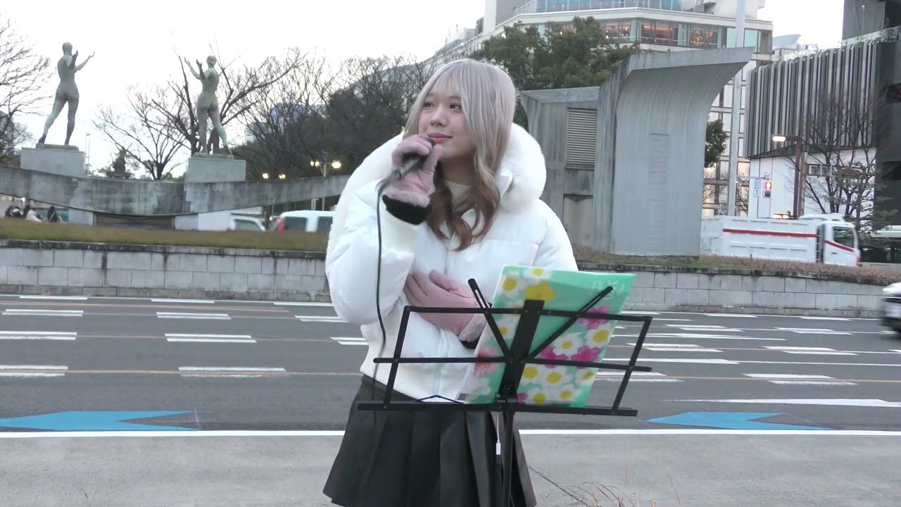 26.1.24　＃裸の心（あいみょん) #あいみょん　 #あかねん　#路上ライブ　＃テレビ塔前　　＠_akane1111_