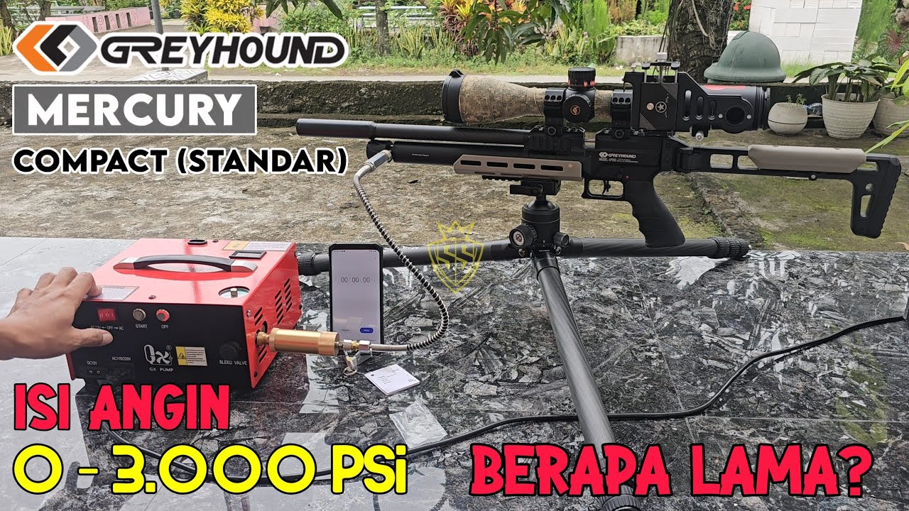 Greyhound Mercury Compact (Standar) isi angin 0 - 3.000 Psi berapa lama❓️❓️❓️