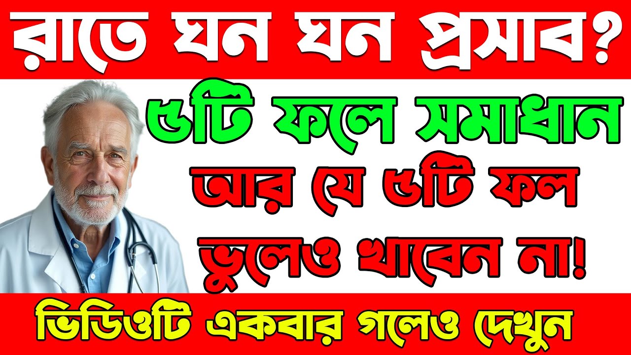 ৬০ বছরের বেশি বয়সে রাতে ঘন ঘন প্রসাব? এই ফলগুলো খেলে সমস্যা কমবে!