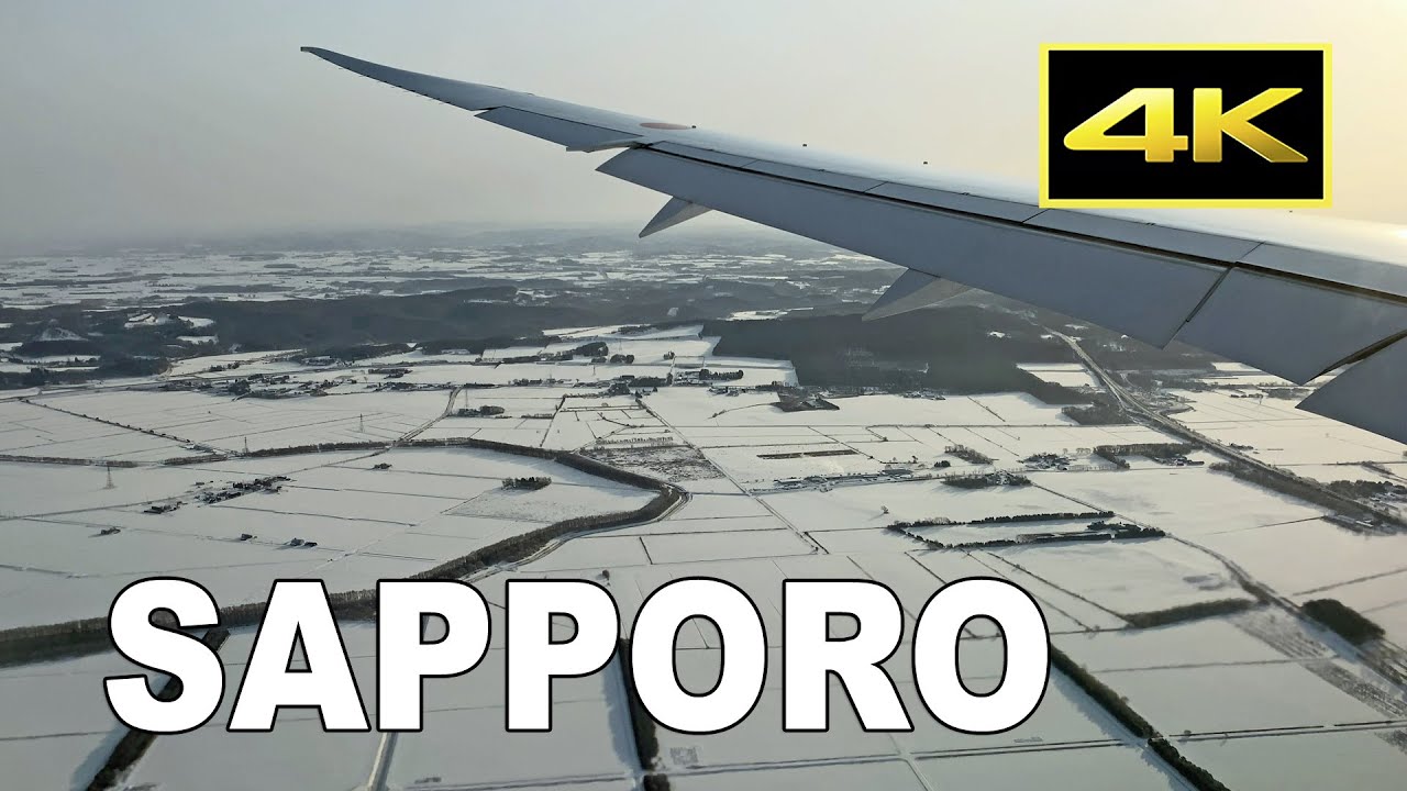[4K] Landing : Sapporo New Chitose Airport - ANA NH51 Seat 29A - Boeing 787-8 [JA808A] / 新千歳空港 着陸