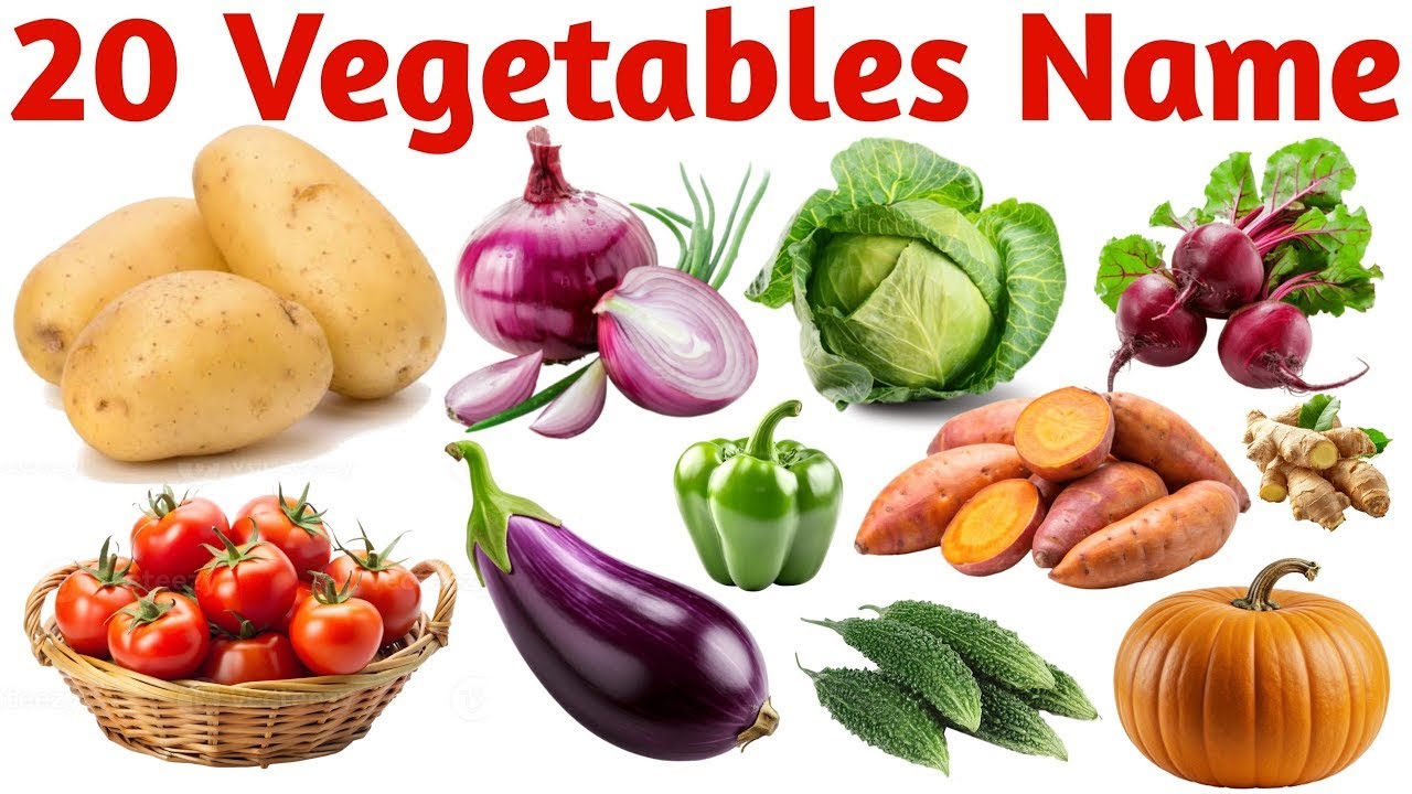 20 सब्जियों के नाम | Vegetable Names in Hindi | Learn Vegetables for Kids | Kids Learning Video