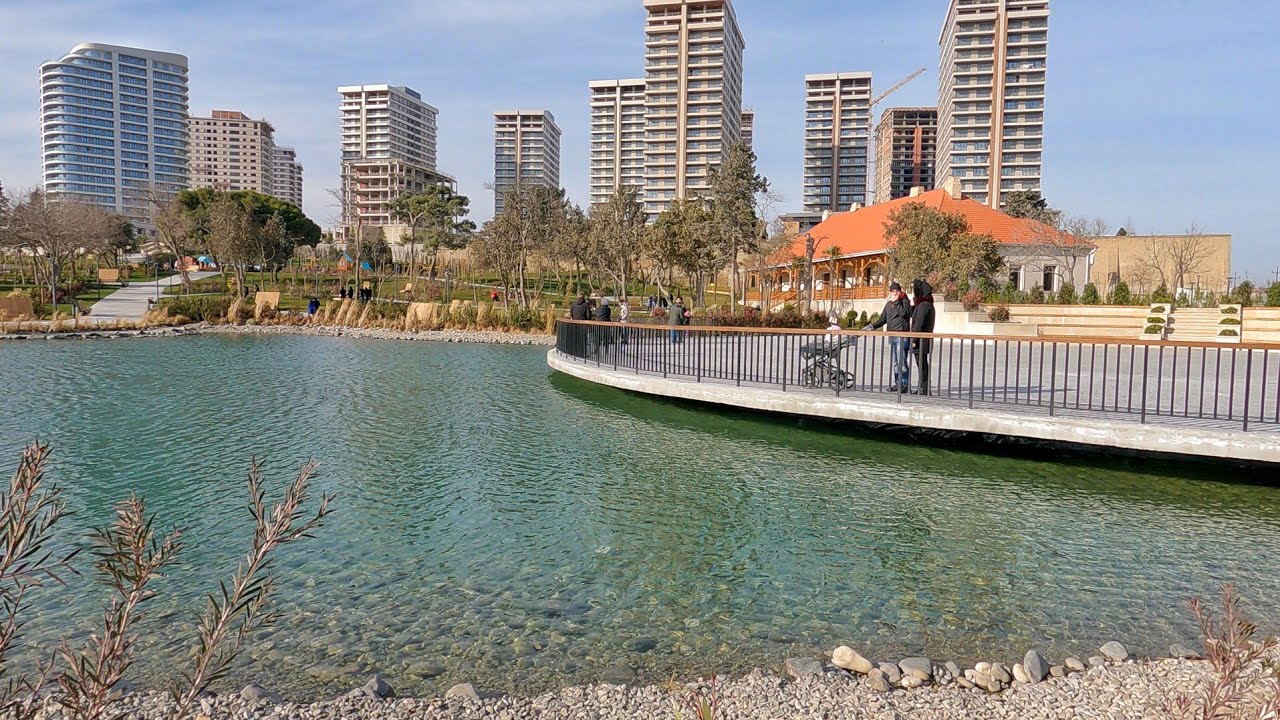 Bakıda yeni açılan Nizami Gəncəvi parkı - Köhnə Lunapark (30 Yanvar 2022) Piyada Gəzinti Turu , Walk