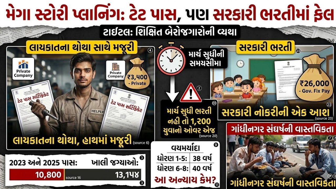 ટેટ 1 ની પરીક્ષા પાસ પણ સરકારી ભરતી માં ફેલ