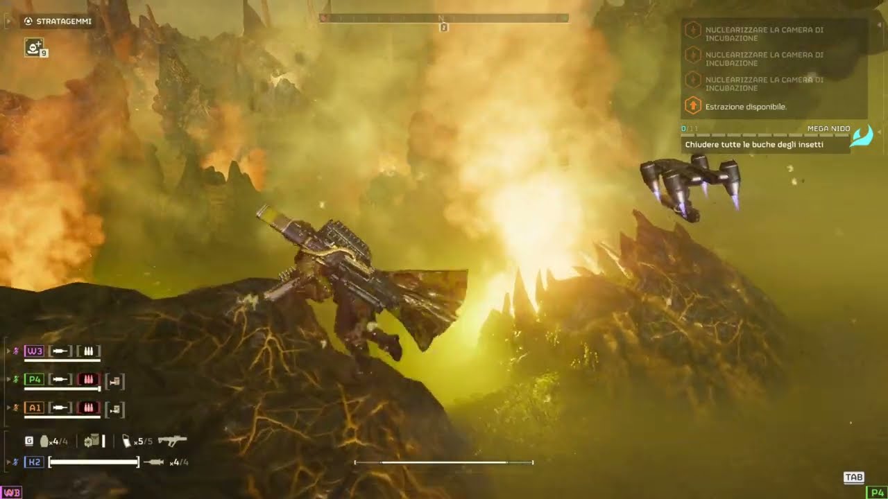 Helldivers 2 Terminids - MEGA NEST with BILE TITANS PARTY and EXTRACT - ESKER - Super Helldive