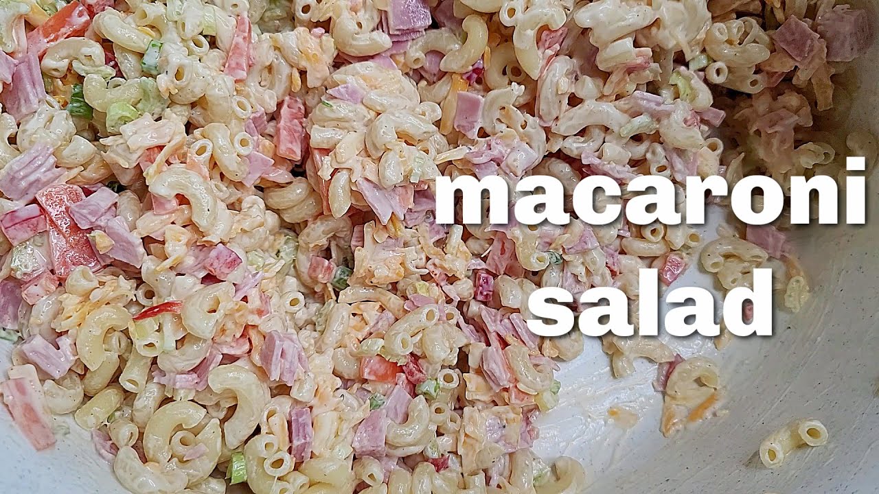 MACARONI HAM SALAD | Cold Macaroni Salad Recipe | Ensalada De Coditos