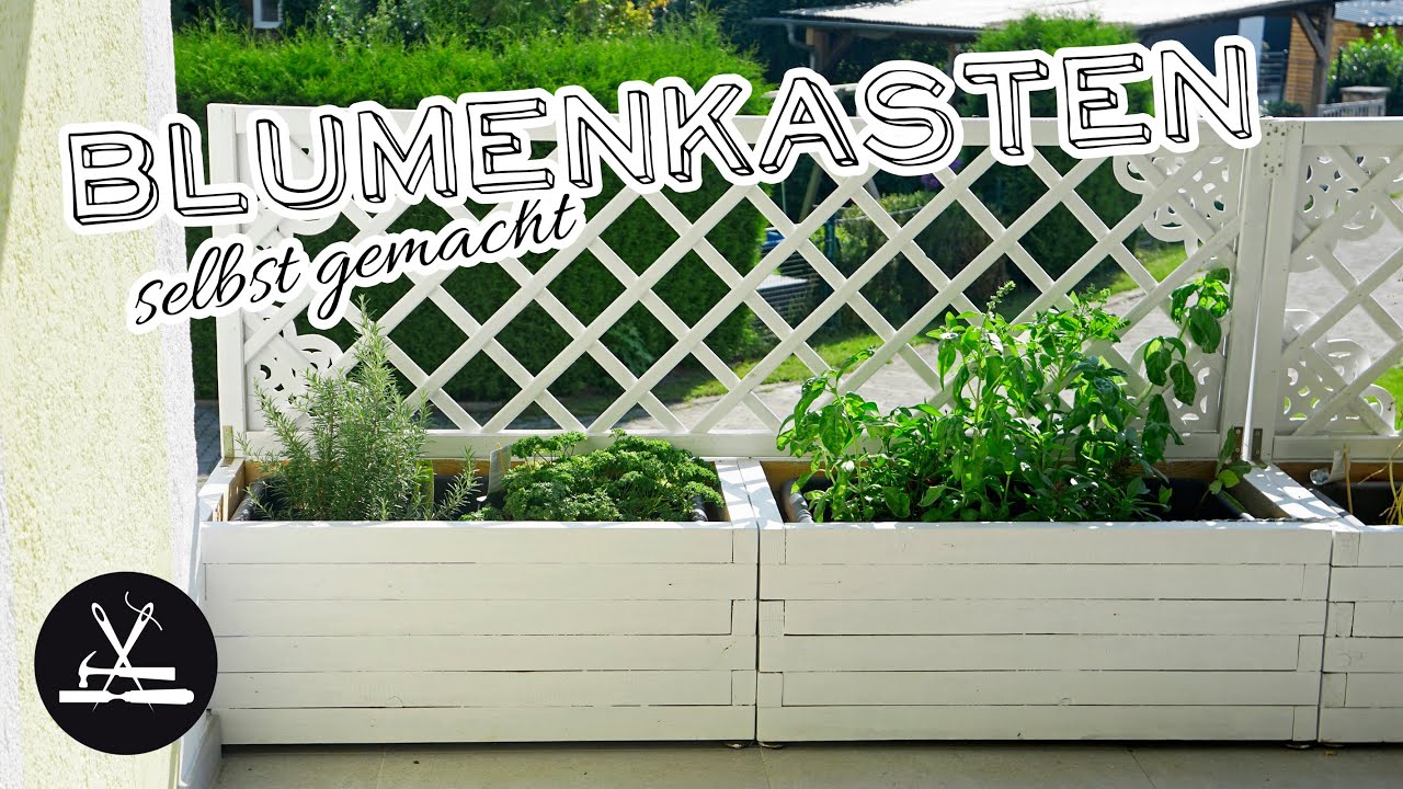 DIY Blumenkasten / Pflanzkübel aus alten Dachlatten