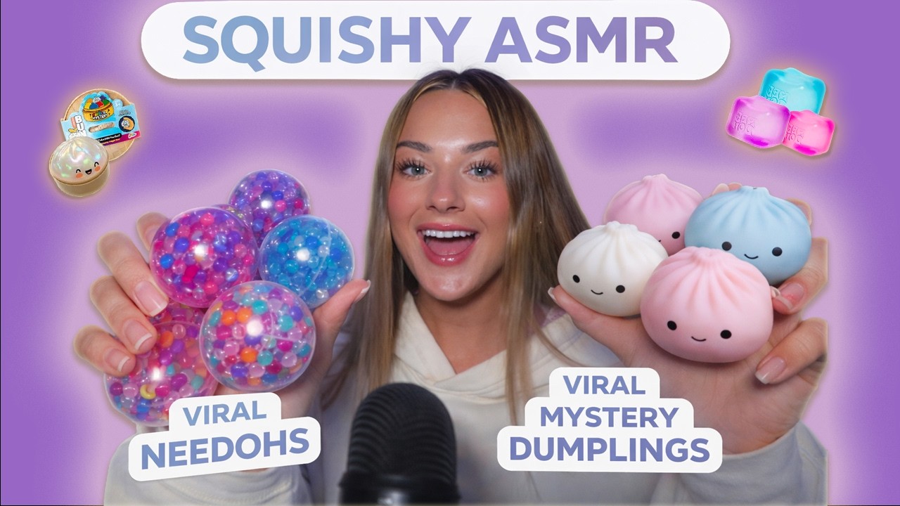 ASMR Trying VIRAL NeeDoh & Dumpling Squishies
