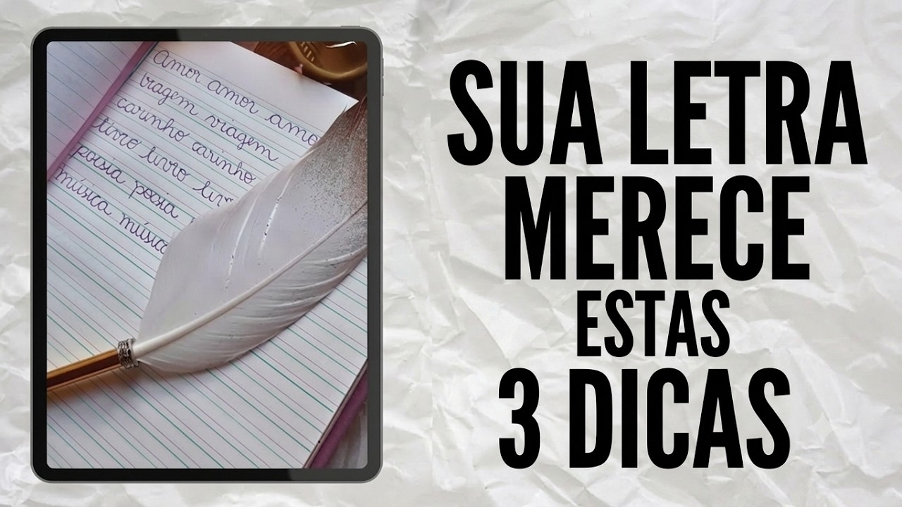 3 DICAS que Deixam Sua LETRA MUITO MAIS BONITA | Caligrafia Cursiva ✍️