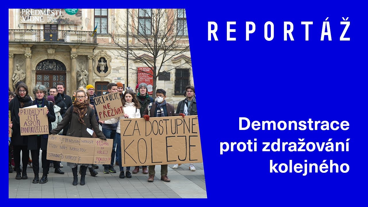 💰 Další zdražování kolejného donutilo studenty Masarykovy univerzity vyjít do ulic