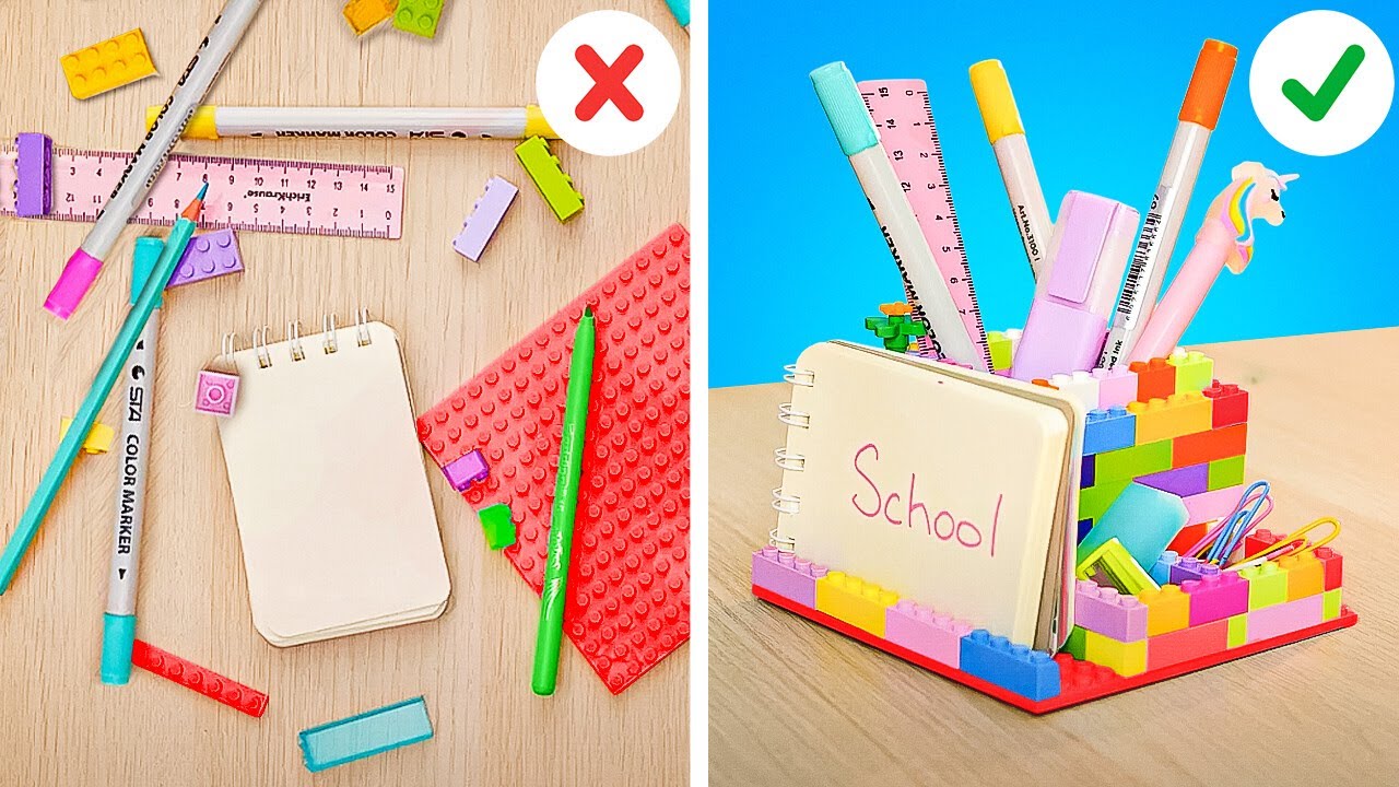 🎒 Melhores Truques e Artesanato Escolar 🎒 Ideias de Material Escolar ✂️