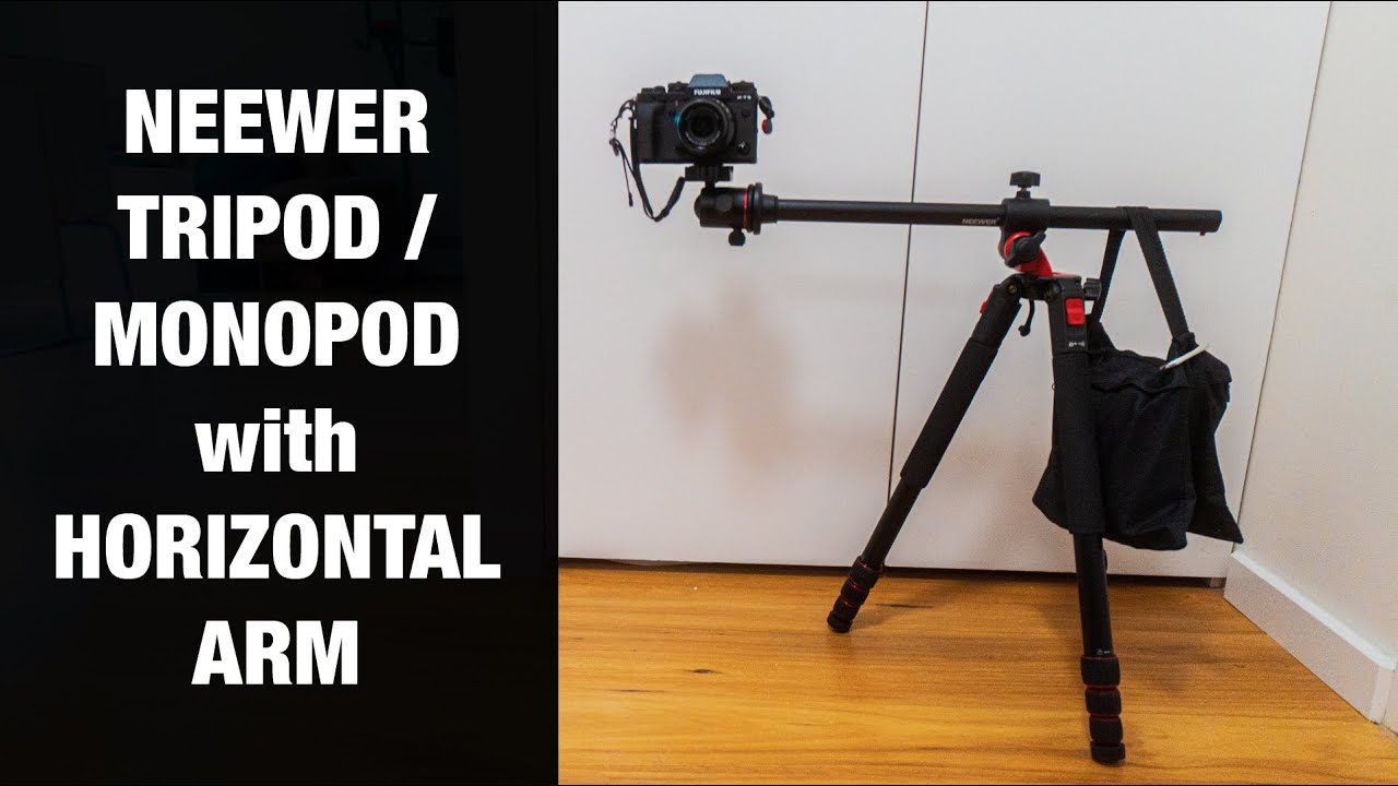 Neewer TRIPOD with HORIZONTAL ARM - Unboxing & Review